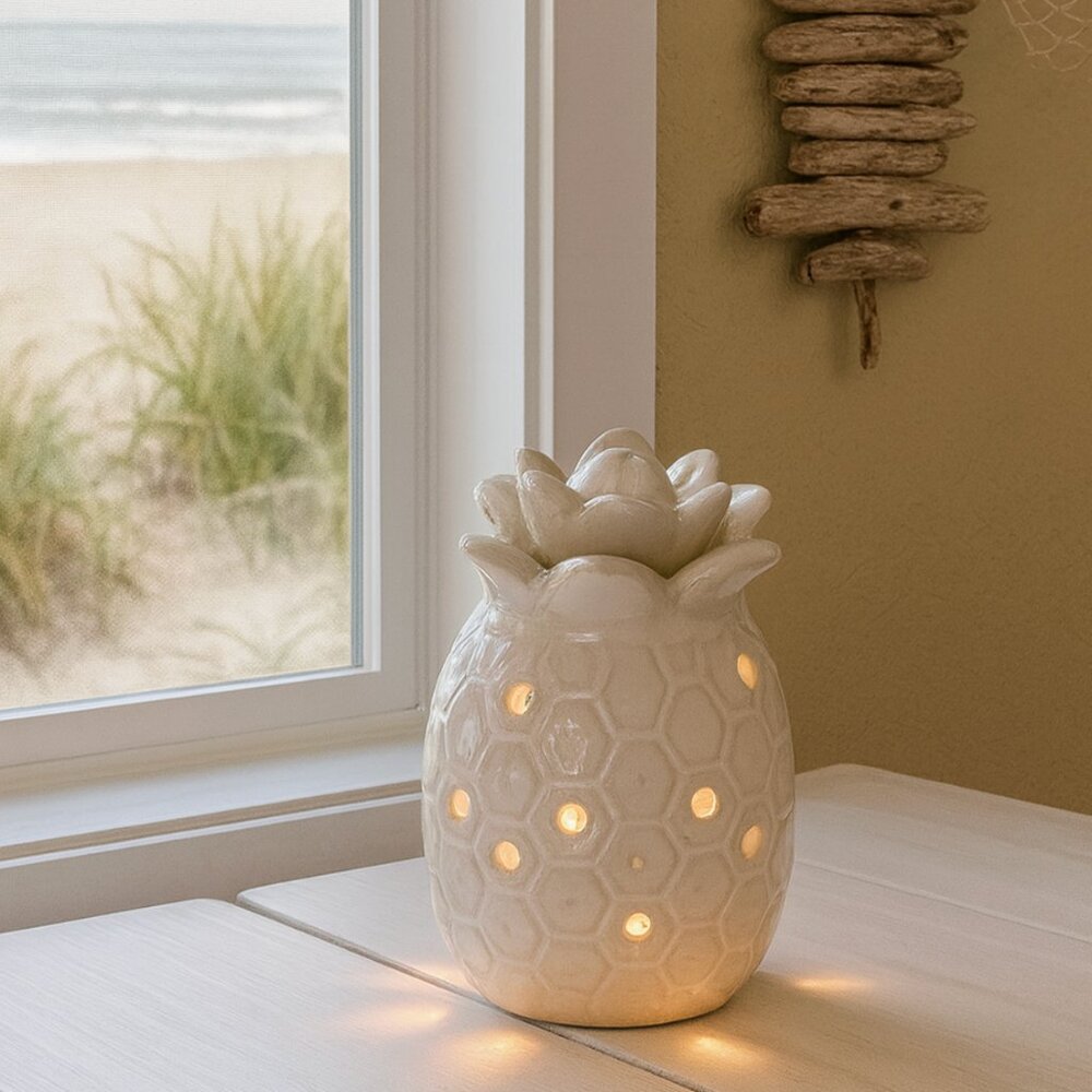 Beachly - Ceramic Pineapple Glow Light